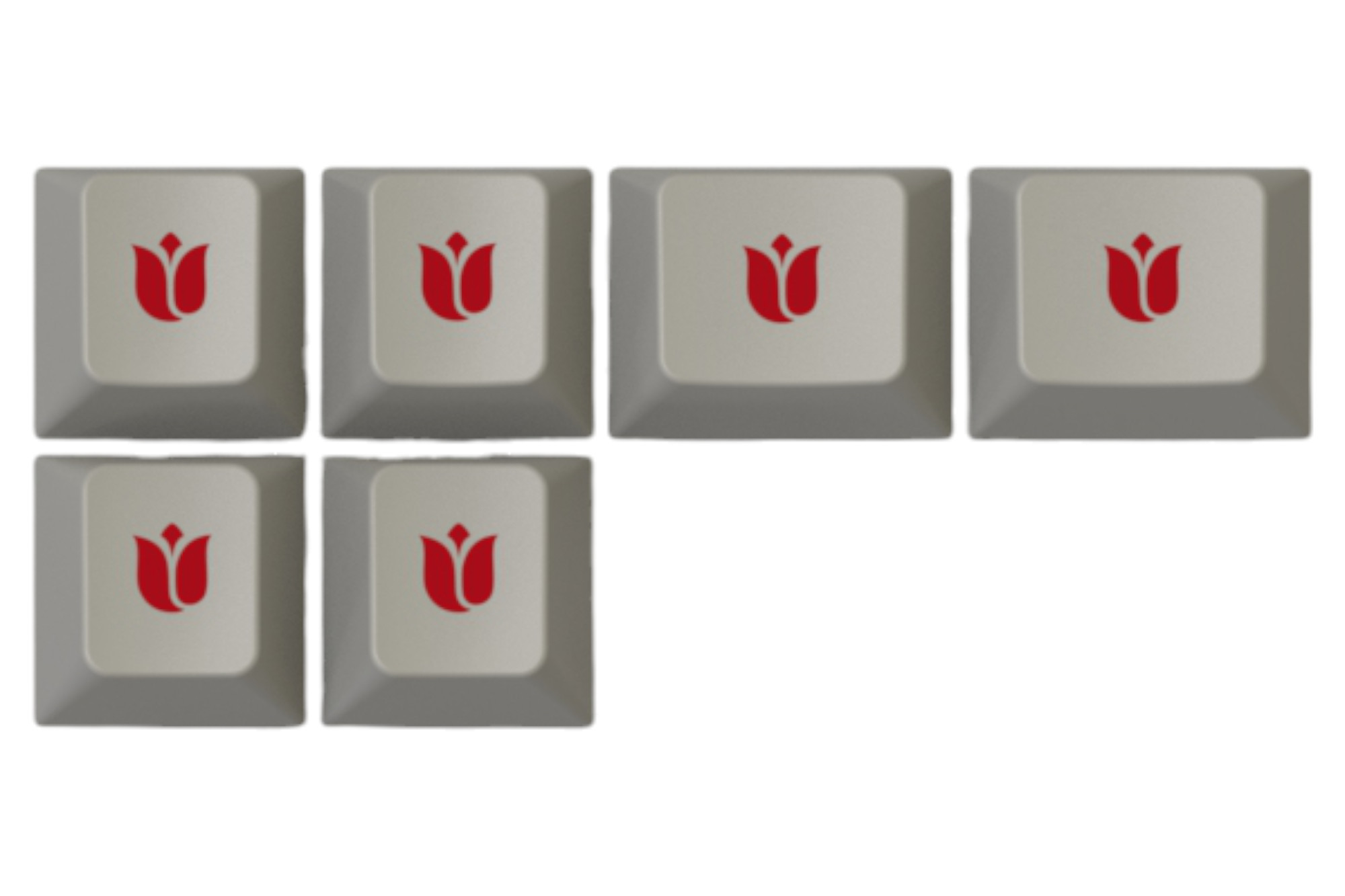 Hammerworks R1 Red Accent (R6) Keycap Kit · Milktooth